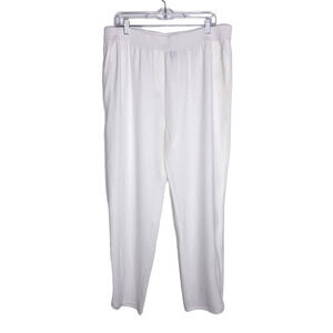 Kenneth Cole Off White Relaxed Elastic Waist Pants XL ~